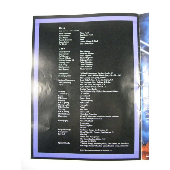 Meatloaf Bat Out of Hell II Back into Hell Folio Pamphlet 1993 Neverland - Picture 8 of 11